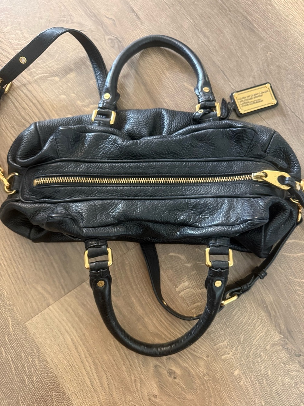 Marc By Marc Jacobs Classic Baby Groovee Black Leather Shoulder Satchel Bag - Picture 6 of 12